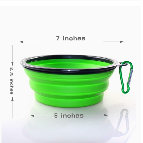 NEW Foldable Silicone Portable Travel Bowl Dogs - Picture 8 of 8